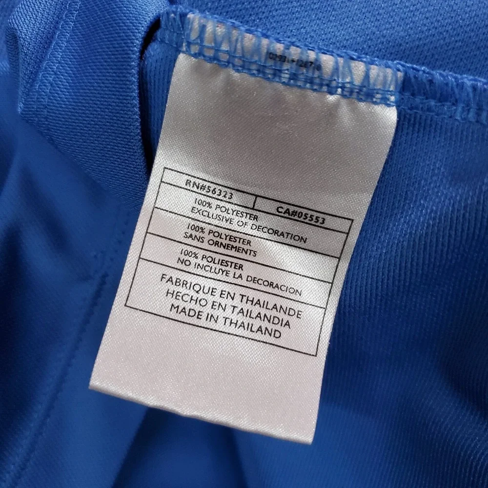 Nike Golf Men Polo Shirt Large Blue Swoosh‎ Logo Embroidered Short Sleeve Collar
